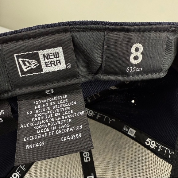 NY Yankees New Era 59FIFTY Fitted Cap HAT 5950 USA July 4th Low Profile Sz 8 NWT - Picture 9 of 10